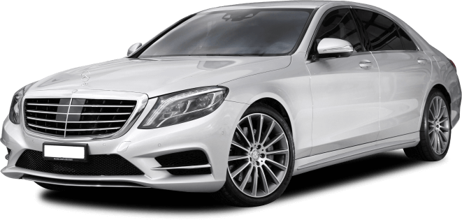 White Mercedes Car