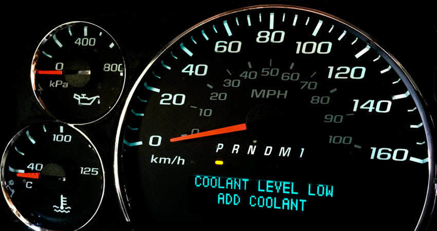 Jaguar Low Coolant Level Warning