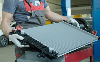 Land Rover Radiator Inspection